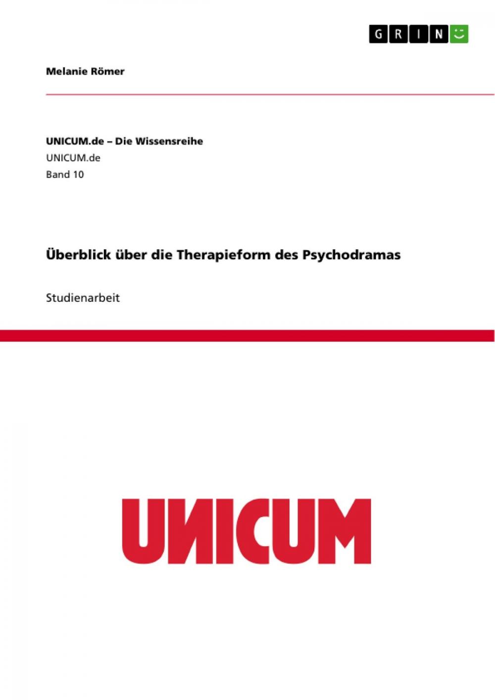 Big bigCover of Überblick über die Therapieform des Psychodramas