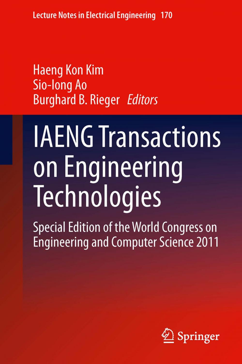 Big bigCover of IAENG Transactions on Engineering Technologies