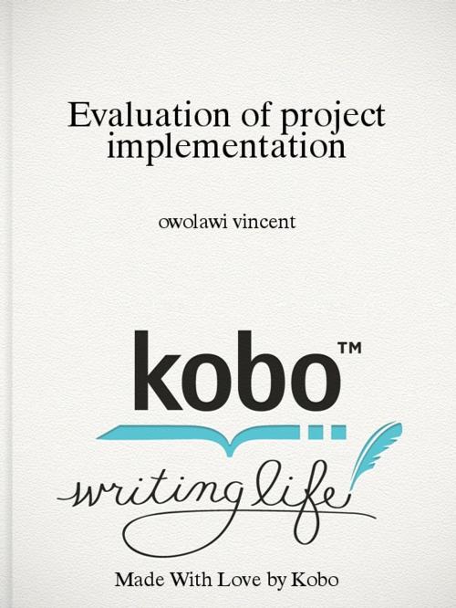 Cover of the book Evaluation of project implementation by owolawi vincent, owolawi vincent