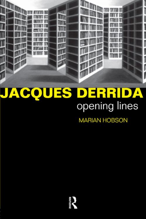 Cover of the book Jacques Derrida by Dr Marian Hobson, Marian Hobson, Taylor and Francis