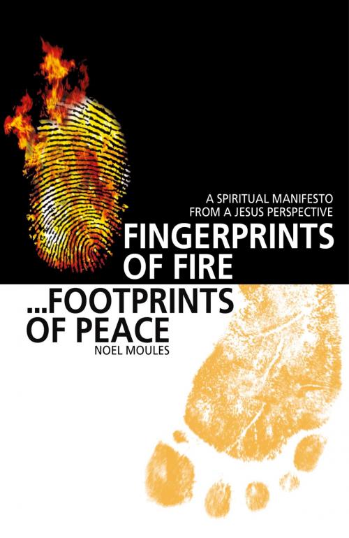 Cover of the book Fingerprints of Fire, Footprints of Peace: A Spiritual Manifesto from a Jesus Perspective by Noel Moules, John Hunt Publishing