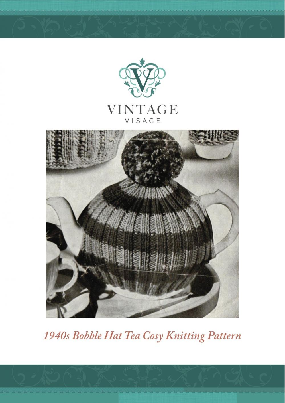 Big bigCover of How to make a retro style 'bobble hat' tea cosy,cozy, using up left over yarns