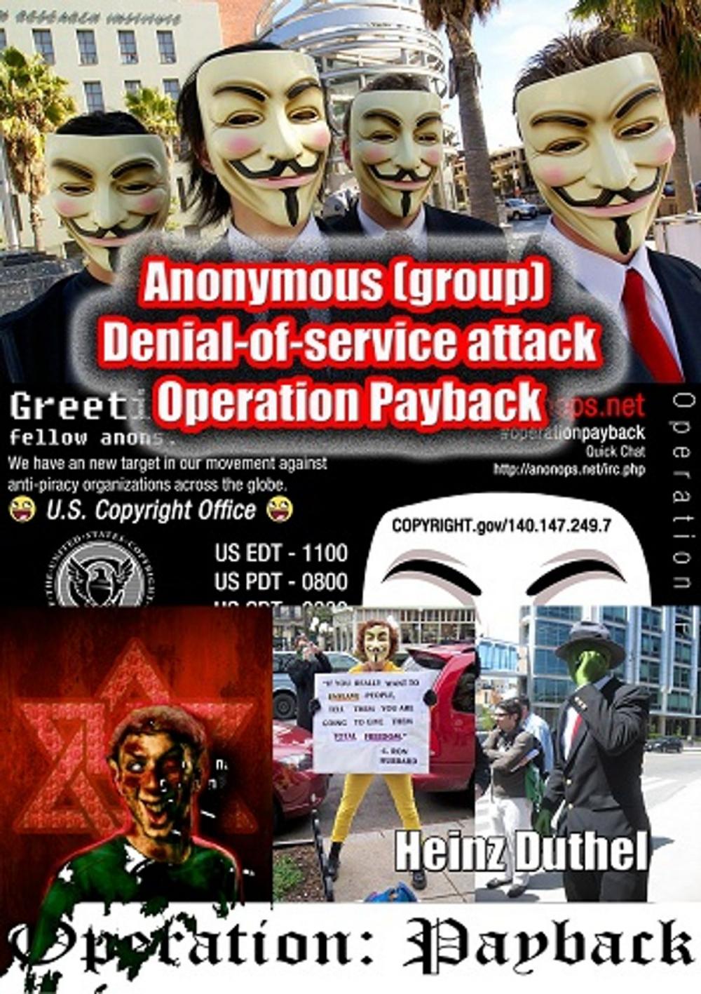 Big bigCover of Anonymous (group) Denial-of-service attack