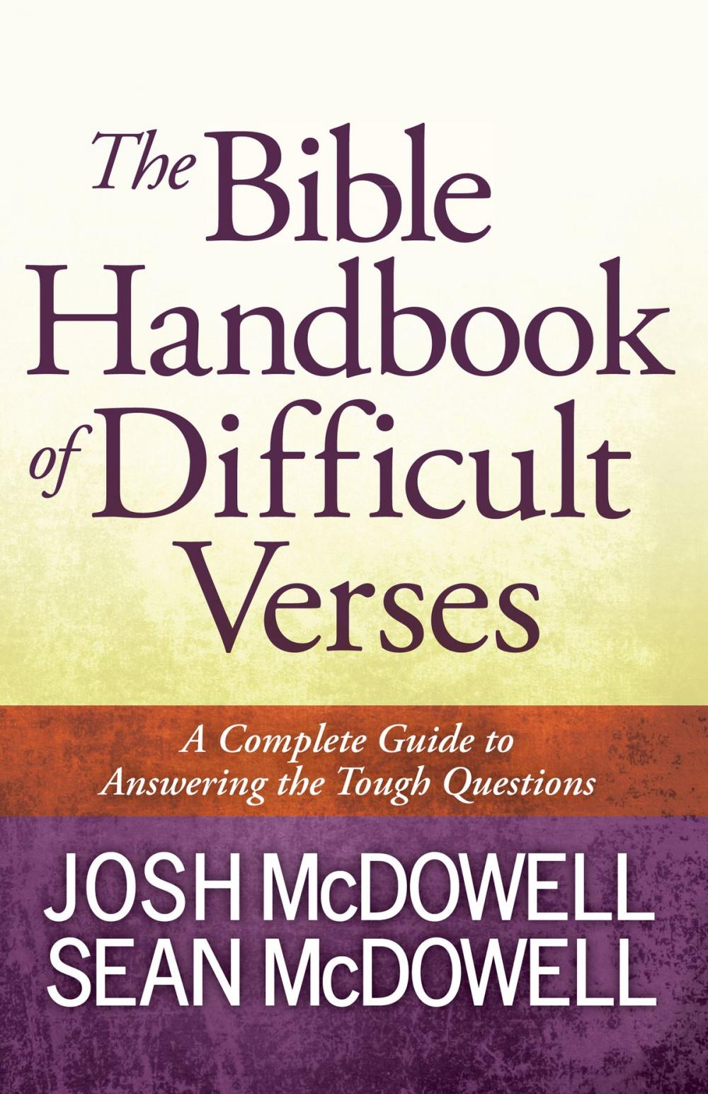 Big bigCover of The Bible Handbook of Difficult Verses