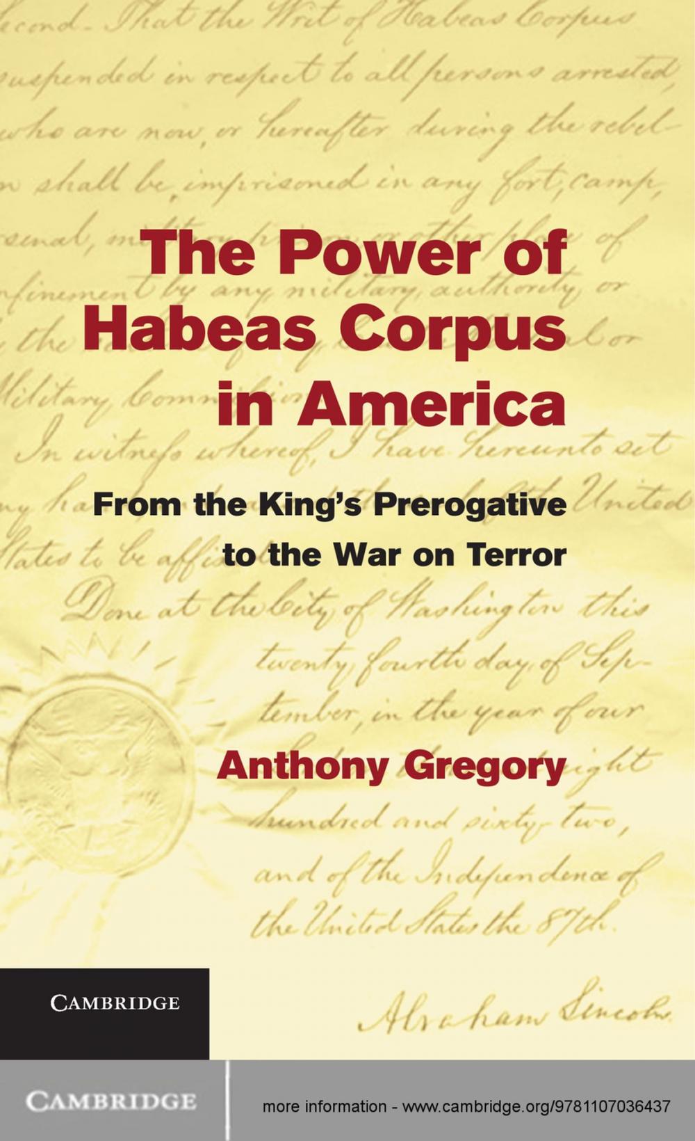 Big bigCover of The Power of Habeas Corpus in America