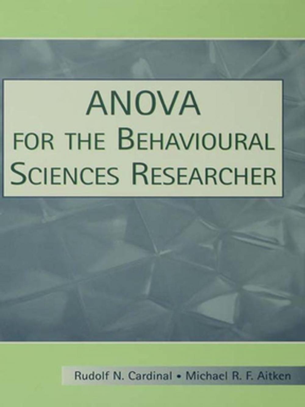 Big bigCover of ANOVA for the Behavioral Sciences Researcher