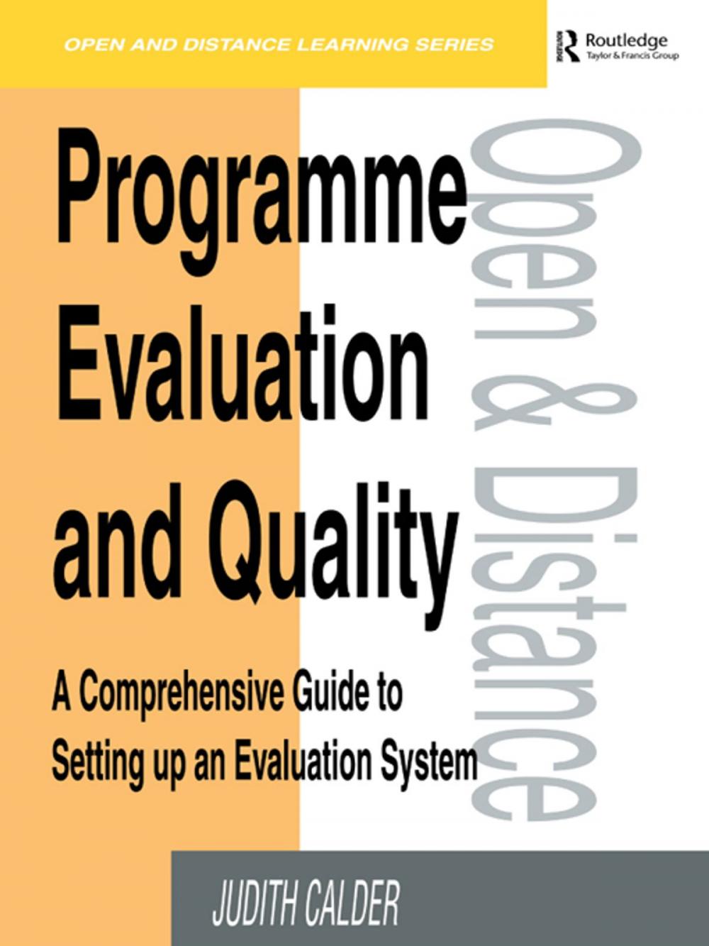 Big bigCover of Programme Evaluation and Quality