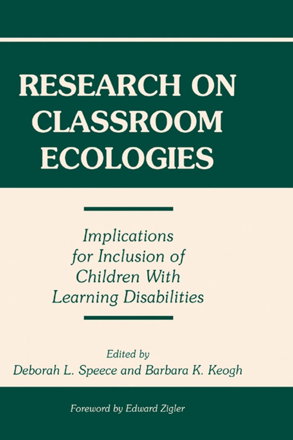 Big bigCover of Research on Classroom Ecologies