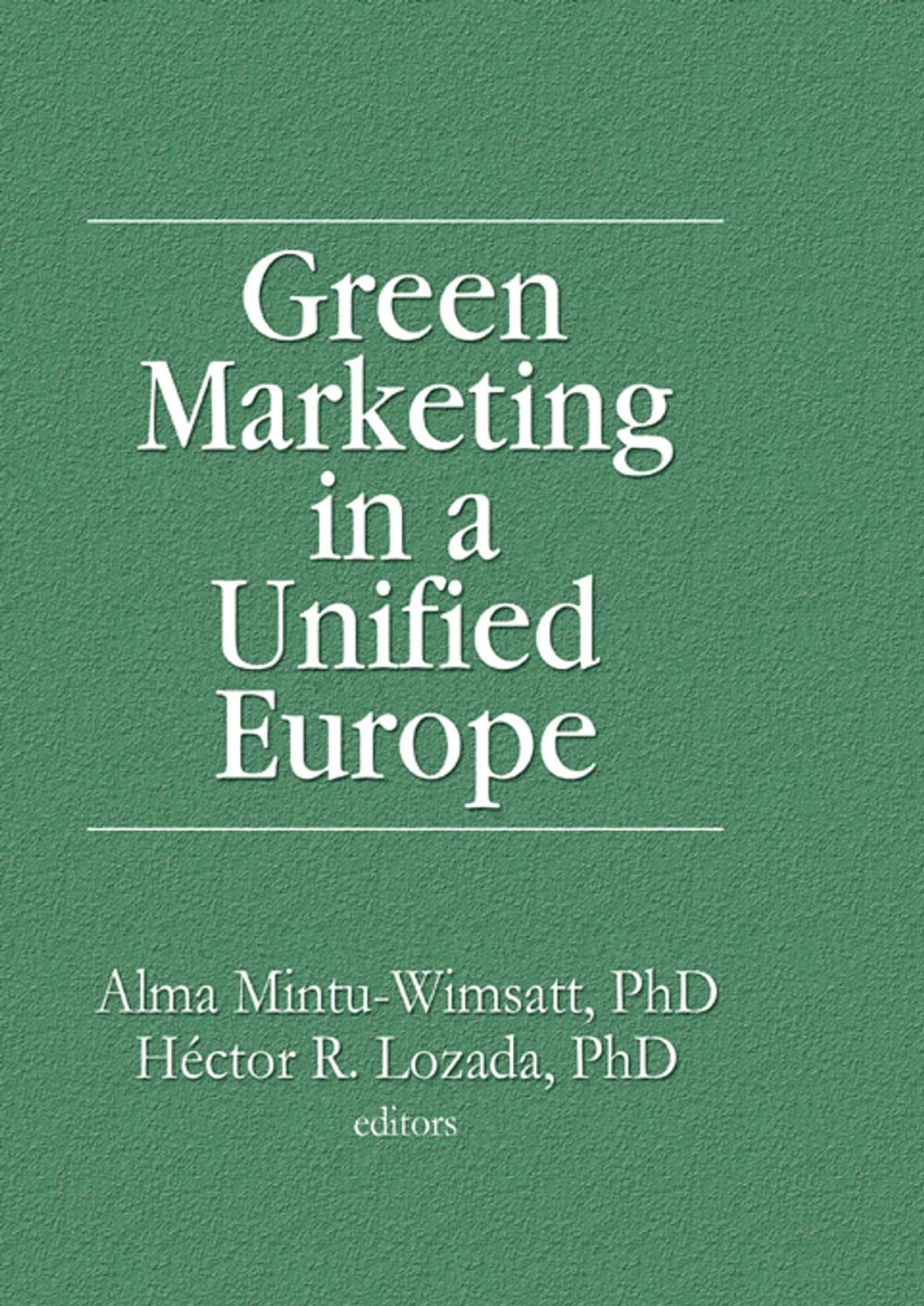 Big bigCover of Green Marketing in a Unified Europe