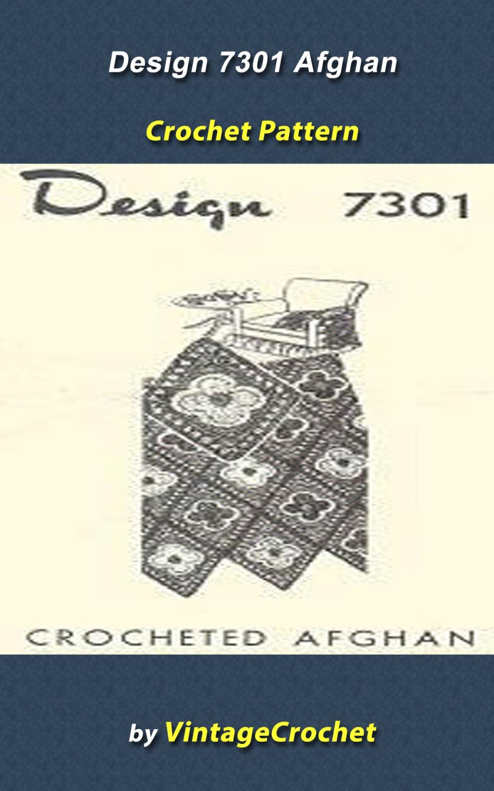 Big bigCover of Design 7301 Afghan Vintage Crochet Pattern