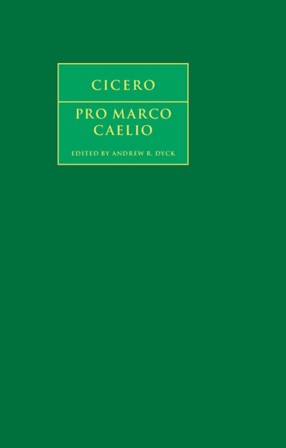 Big bigCover of Cicero: Pro Marco Caelio