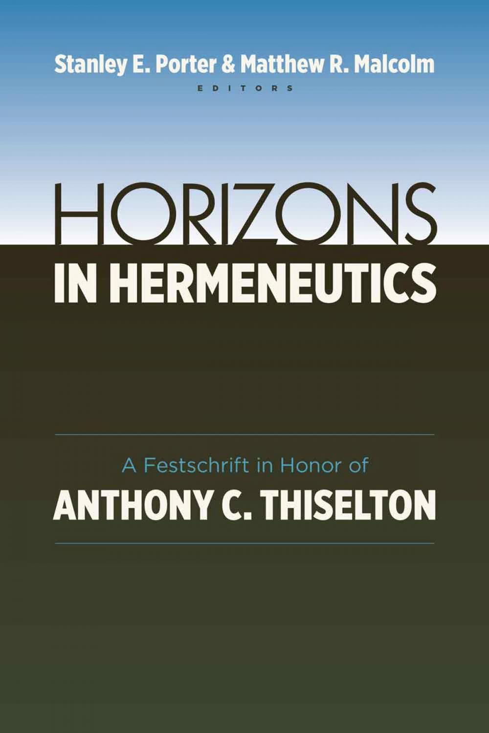 Big bigCover of Horizons in Hermeneutics