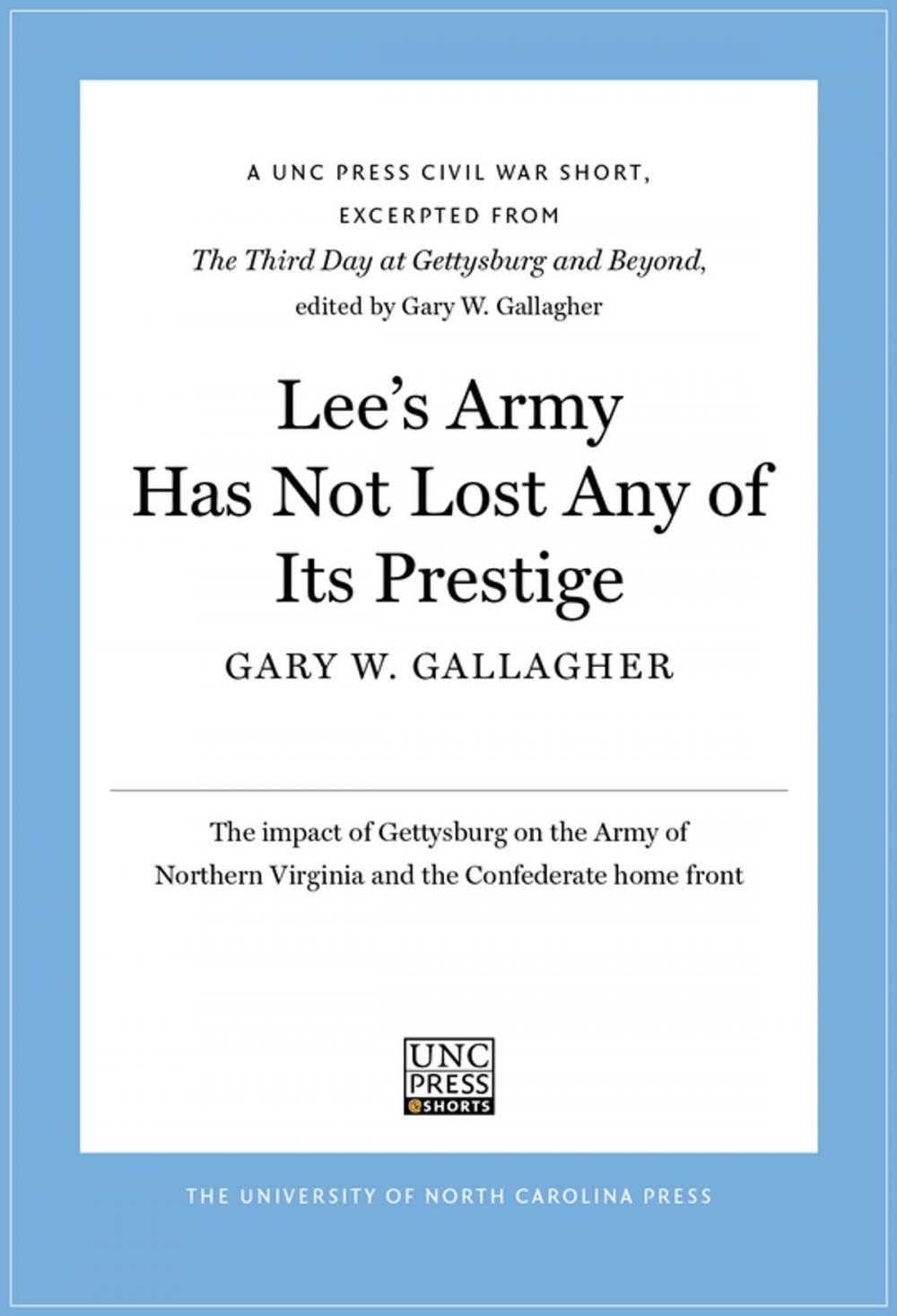 Big bigCover of Lee’s Army Has Not Lost Any of Its Prestige