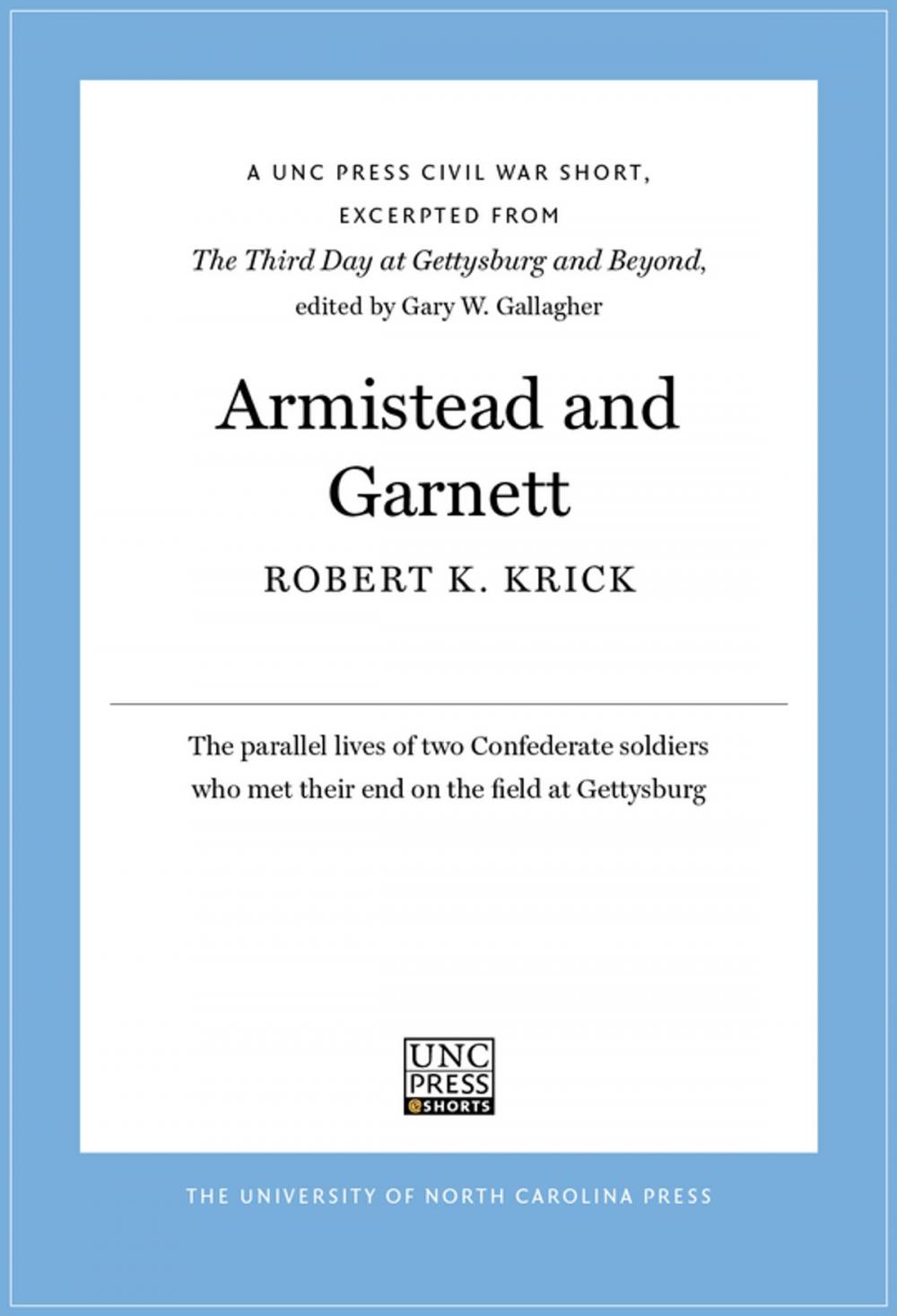 Big bigCover of Armistead and Garnett