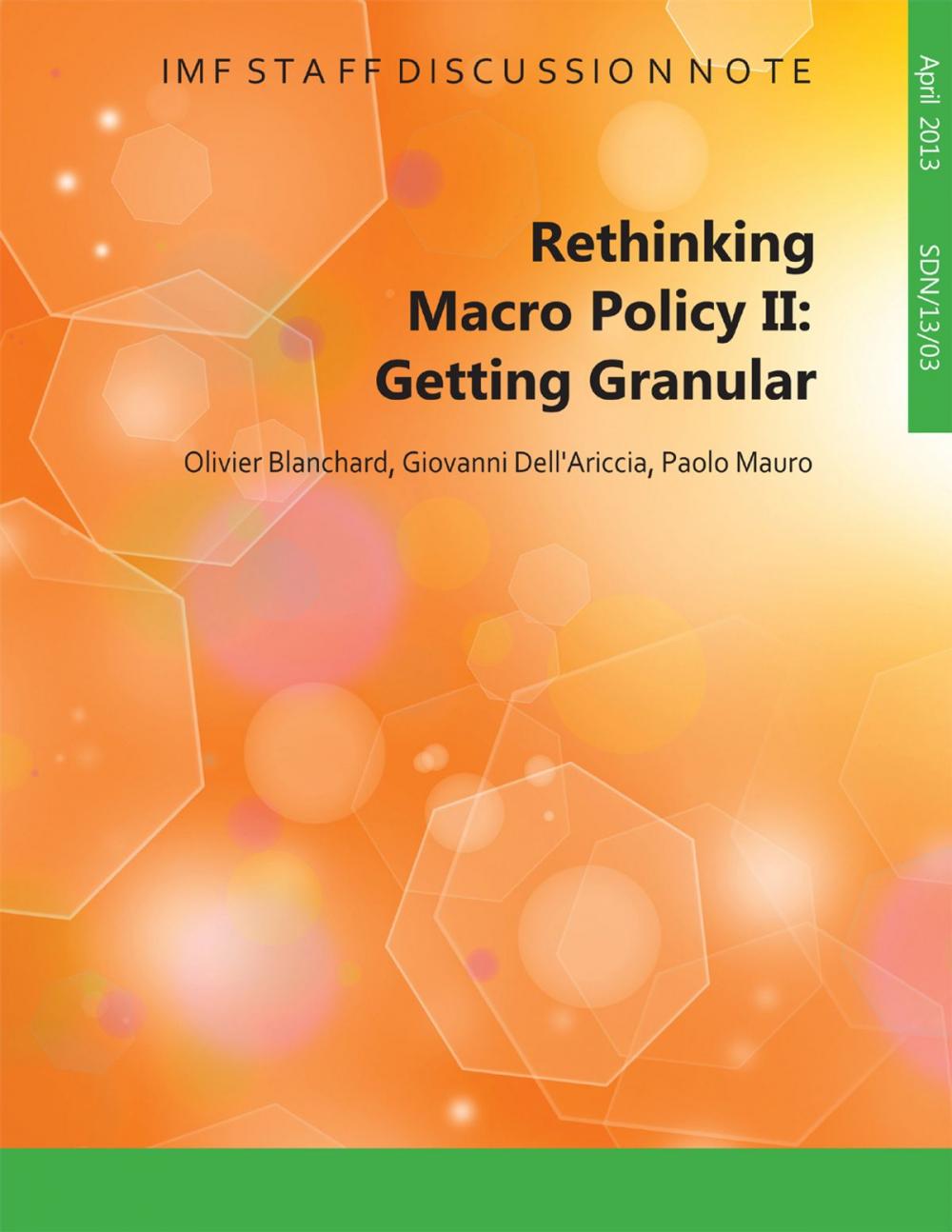 Big bigCover of Rethinking Macro Policy II: Getting Granular