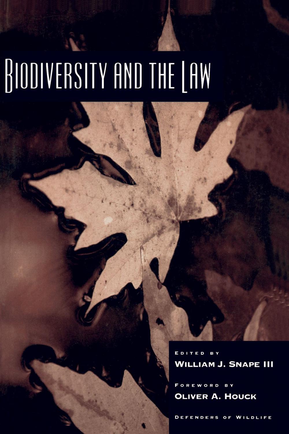 Big bigCover of Biodiversity and the Law