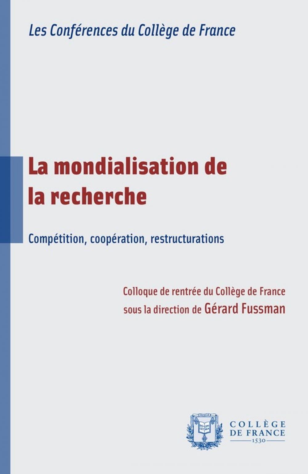 Big bigCover of La mondialisation de la recherche