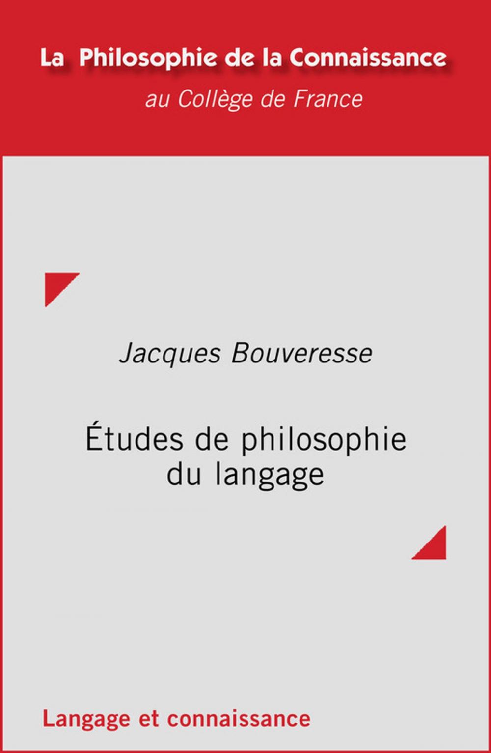 Big bigCover of Études de philosophie du langage