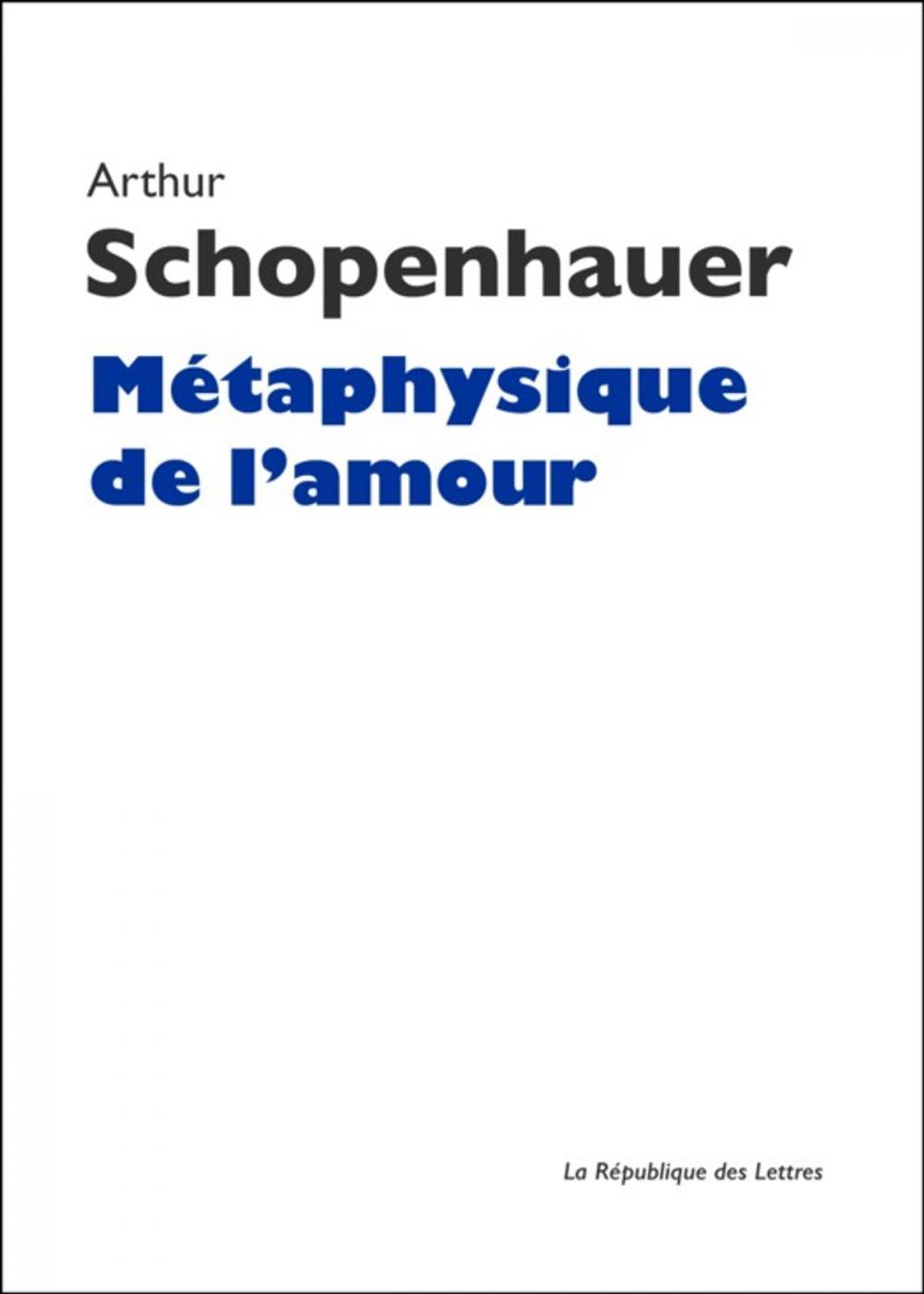 Big bigCover of Métaphysique de l'amour