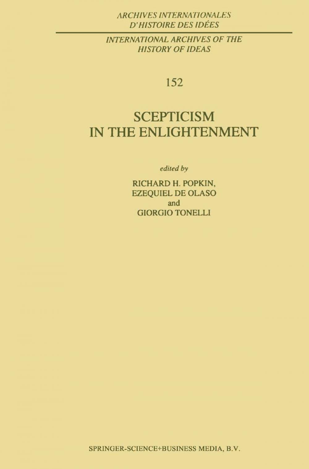 Big bigCover of Scepticism in the Enlightenment