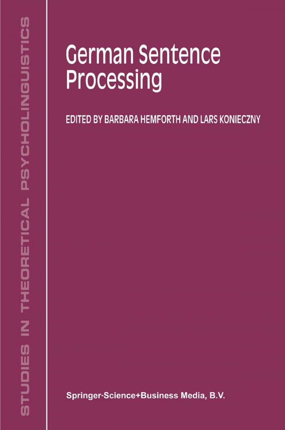 Big bigCover of German Sentence Processing