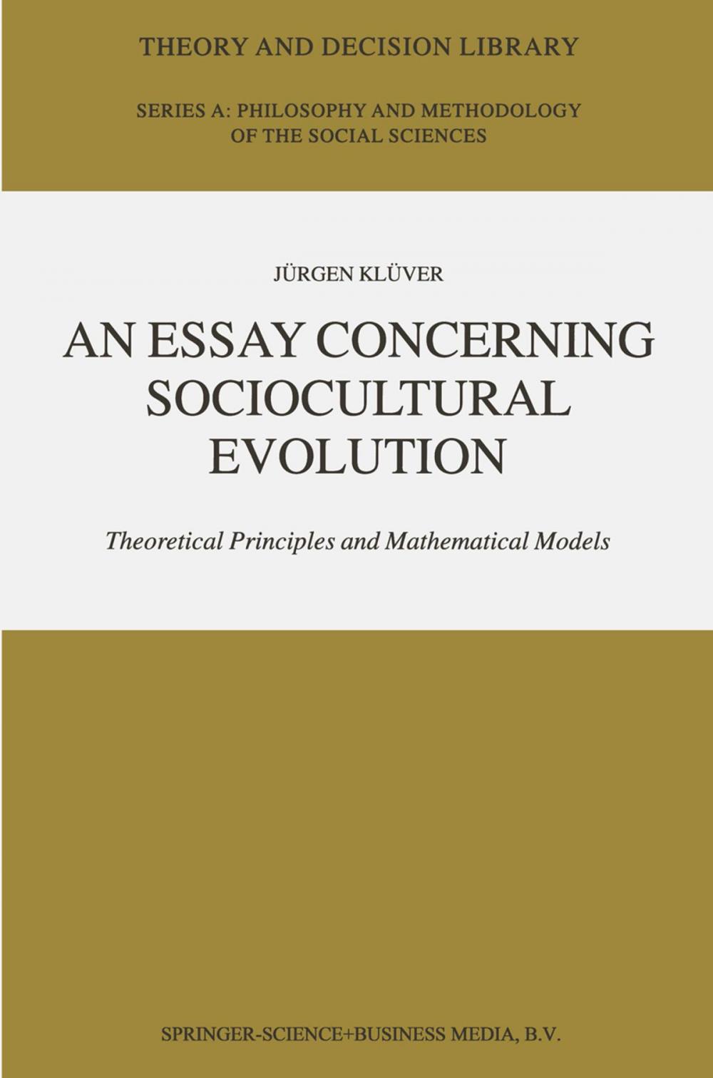 Big bigCover of An Essay Concerning Sociocultural Evolution