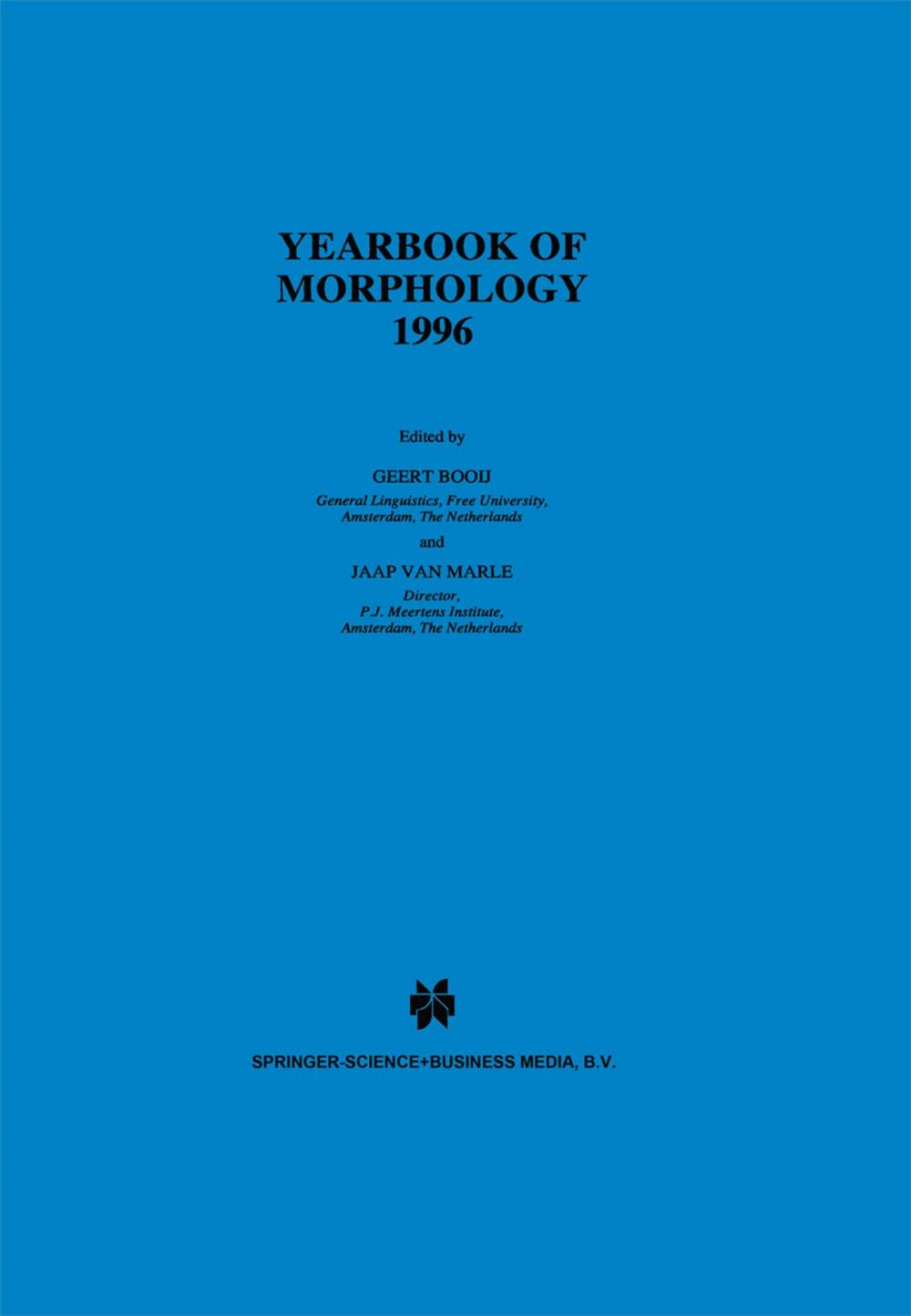 Big bigCover of Yearbook of Morphology 1996