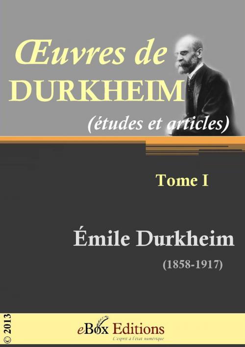 Cover of the book Oeuvres de Durkheim by Durkheim Émile, eBoxeditions