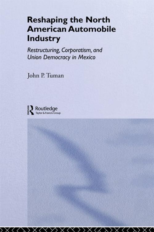 Cover of the book Reshaping the North American Automobile Industry by John P. Tuman, Taylor and Francis