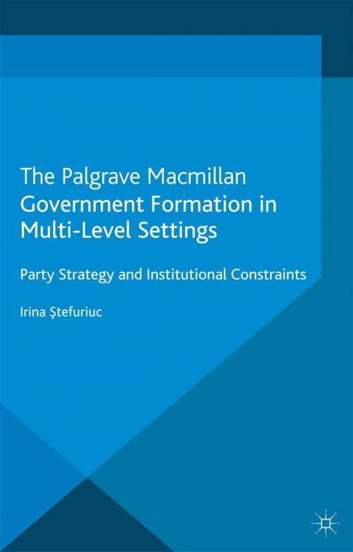 Cover of the book Government formation in Multi-Level Settings by I. Stefuriuc, Palgrave Macmillan UK