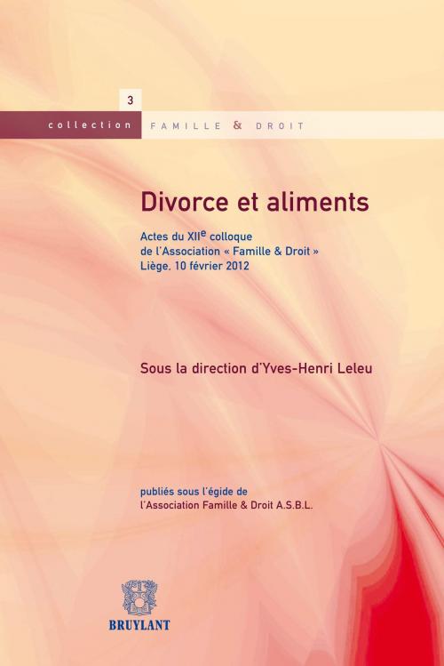 Cover of the book Divorce et aliments by , Bruylant