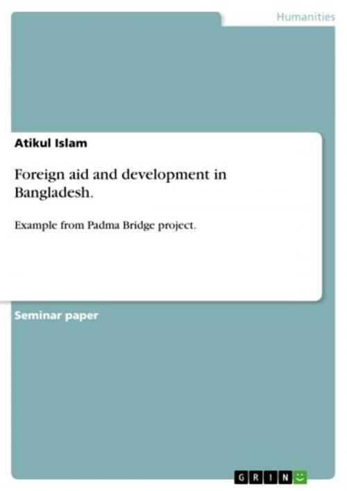 Cover of the book Foreign aid and development in Bangladesh. by Atikul Islam, GRIN Verlag