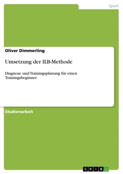 Cover of the book Umsetzung der ILB-Methode by Oliver Dimmerling, GRIN Verlag