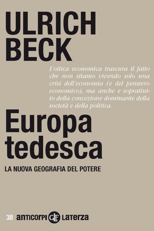 Cover of the book Europa tedesca by Ulrich Beck, Editori Laterza