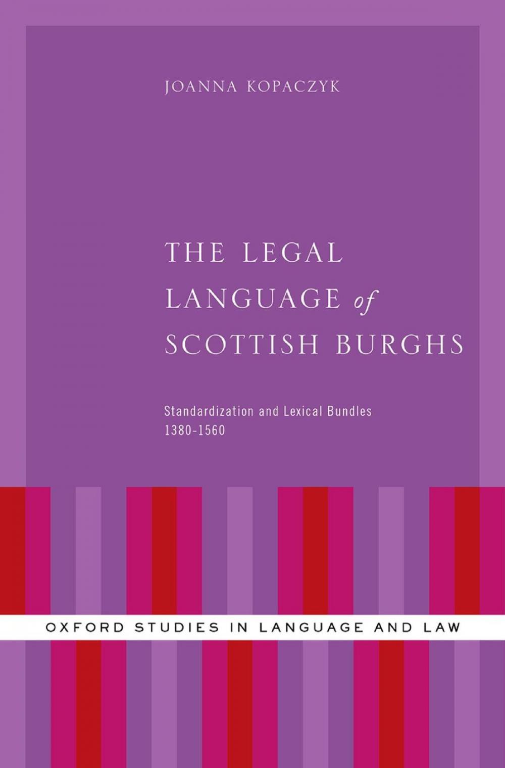 Big bigCover of The Legal Language of Scottish Burghs