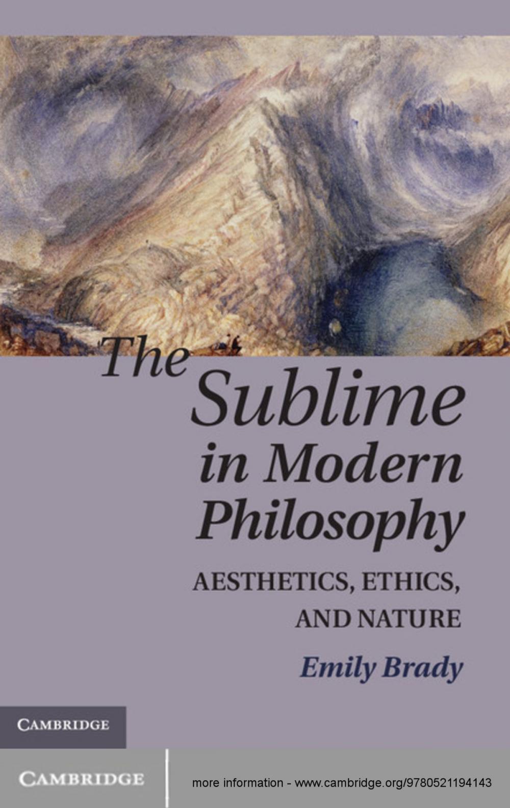 Big bigCover of The Sublime in Modern Philosophy