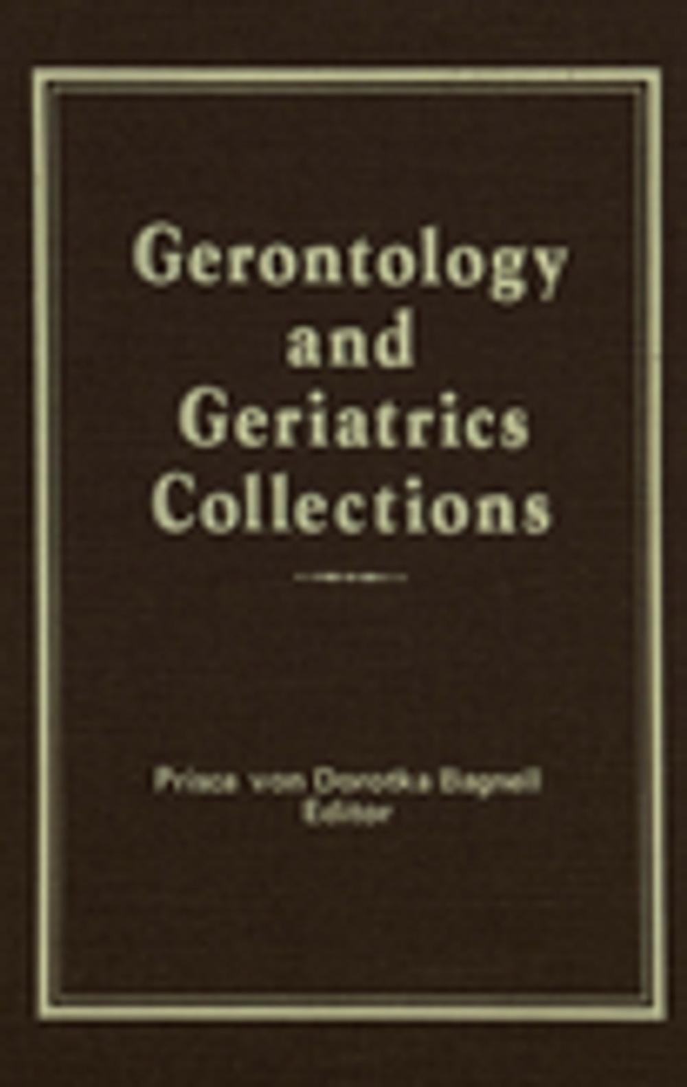 Big bigCover of Gerontology and Geriatrics Collections