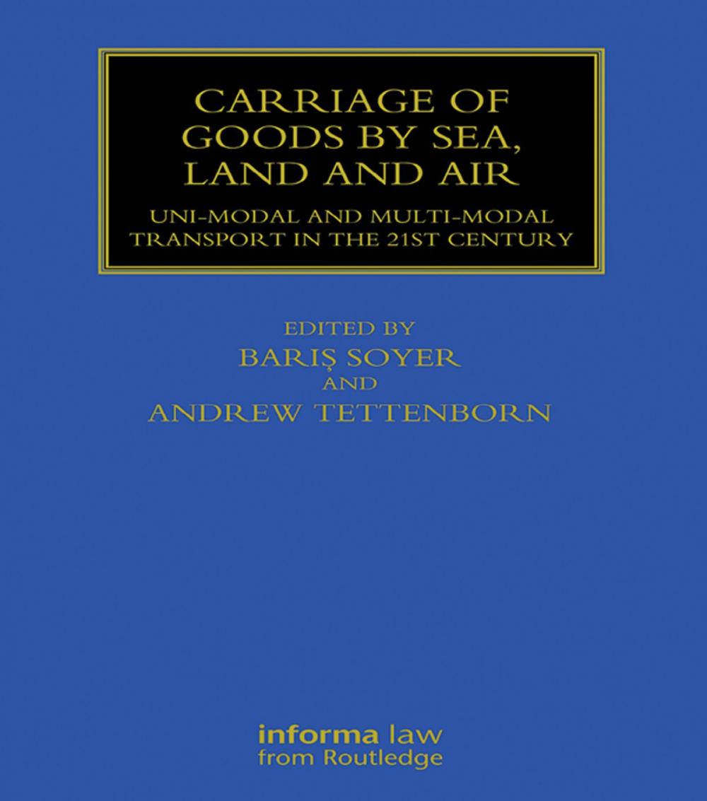 Big bigCover of Carriage of Goods by Sea, Land and Air