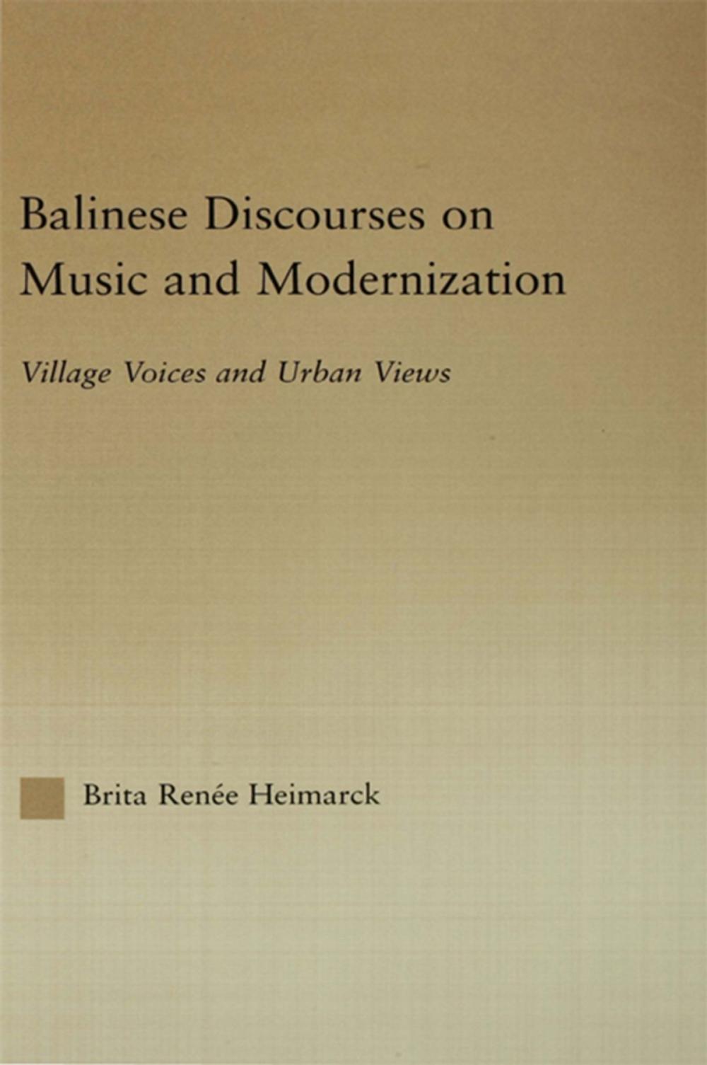 Big bigCover of Balinese Discourses on Music and Modernization