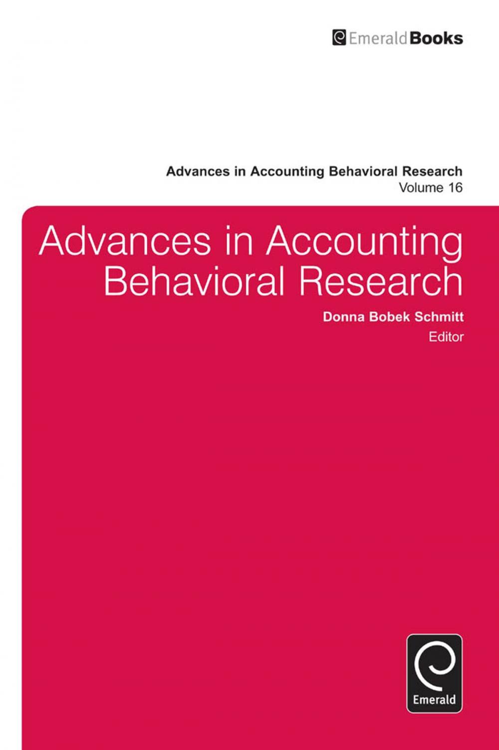 Big bigCover of Advances in Accounting Behavioral Research