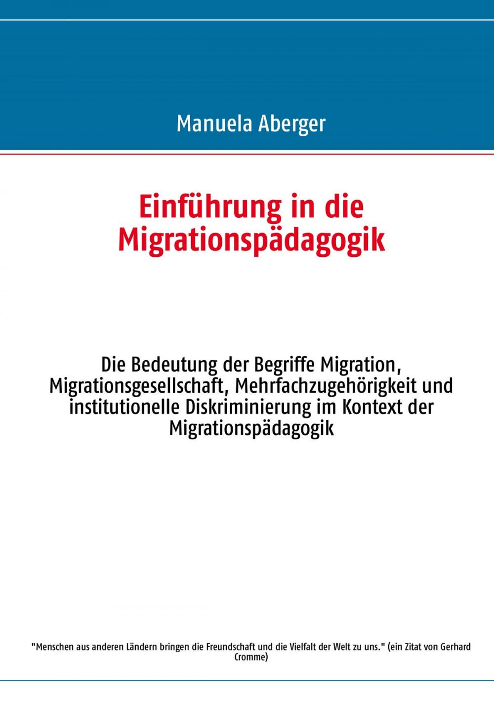 Big bigCover of Einführung in die Migrationspädagogik