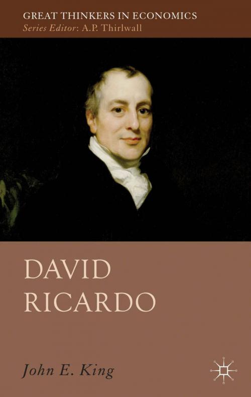 Cover of the book David Ricardo by J. King, Palgrave Macmillan UK