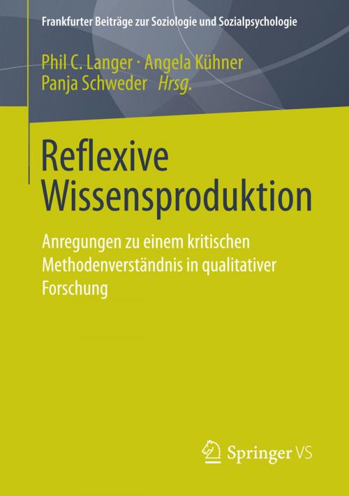 Cover of the book Reflexive Wissensproduktion by , Springer Fachmedien Wiesbaden