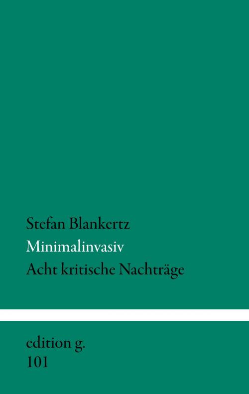 Cover of the book Minimalinvasiv by Stefan Blankertz, Books on Demand