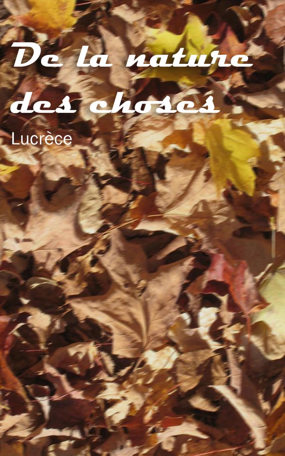 Big bigCover of De la Nature des choses