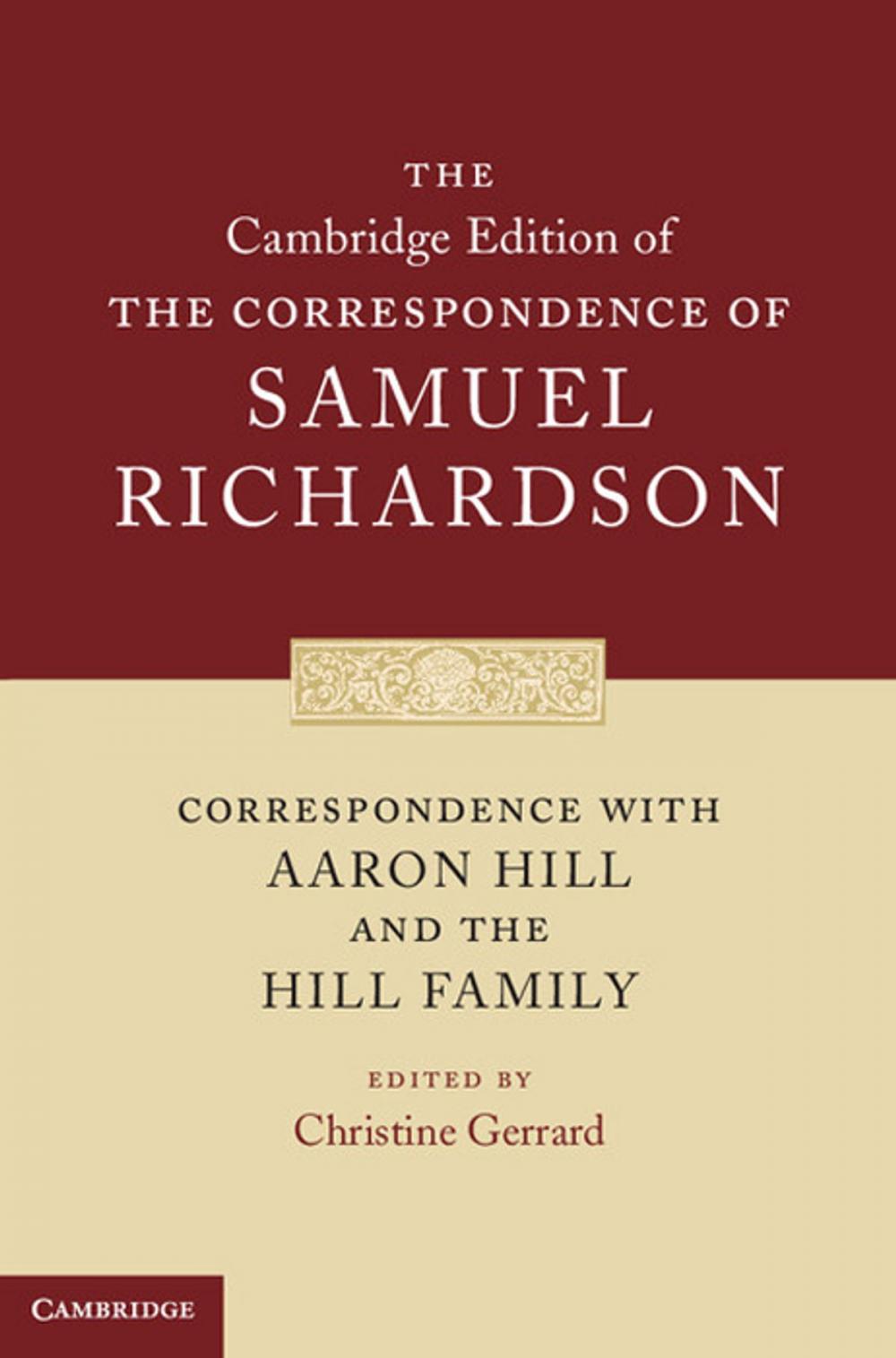 Big bigCover of Correspondence with Aaron Hill and the Hill Family