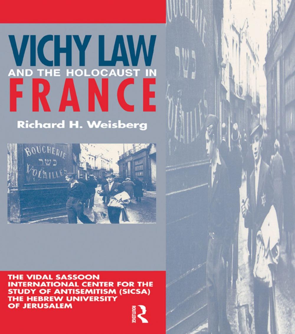 Big bigCover of Vichy Law & the Holocaust Fran