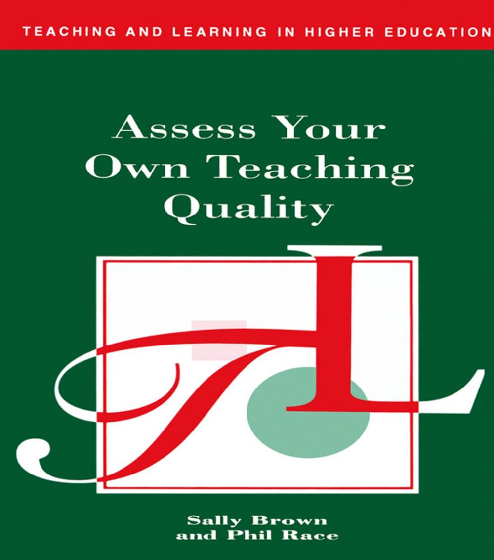 Big bigCover of Assess Your Own Teaching Quality