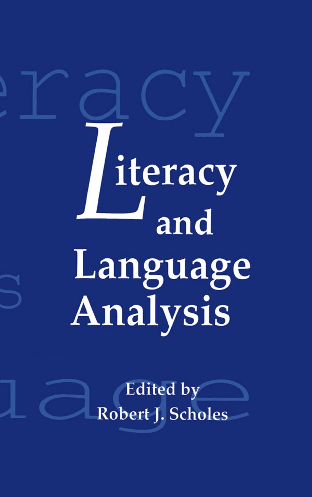 Big bigCover of Literacy and Language Analysis