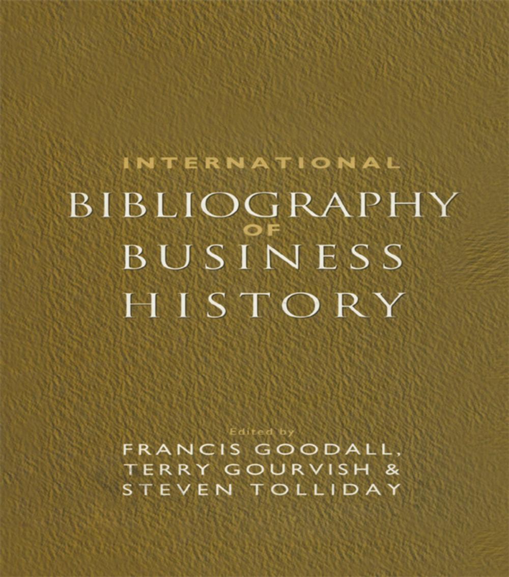 Big bigCover of International Bibliography of Business History